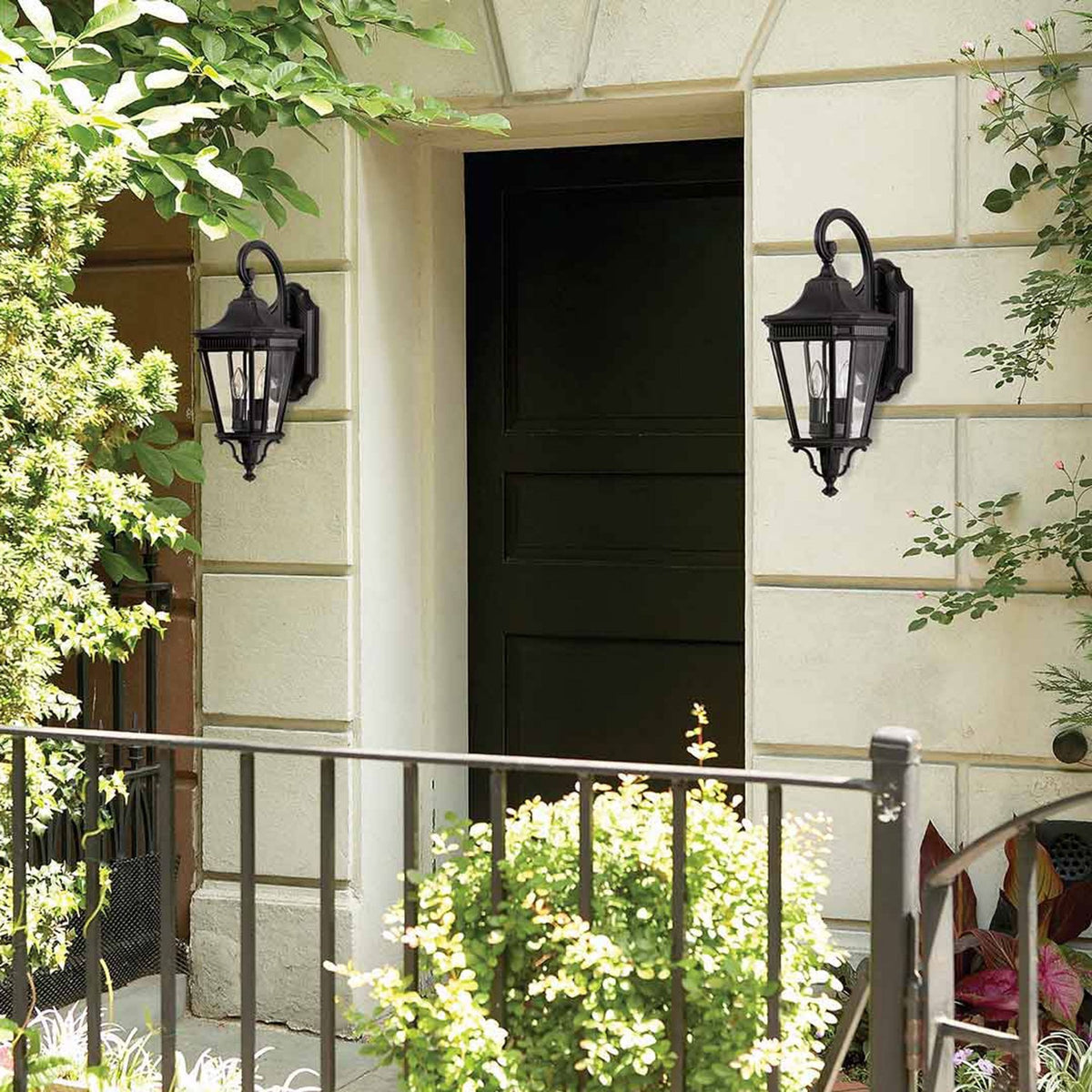 Cotswold Lane 2 Light Medium Wall Lantern in Black