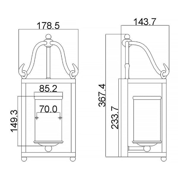 Declaration Single Wall Light in Antique Forged Iron