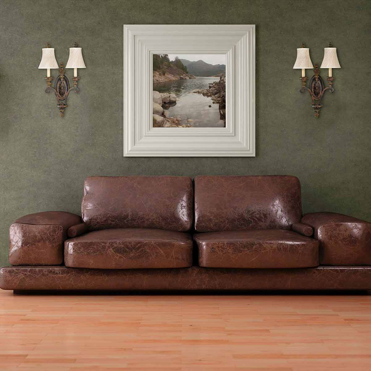 Drawing Room Twin Lamp Wall Light in Walnut