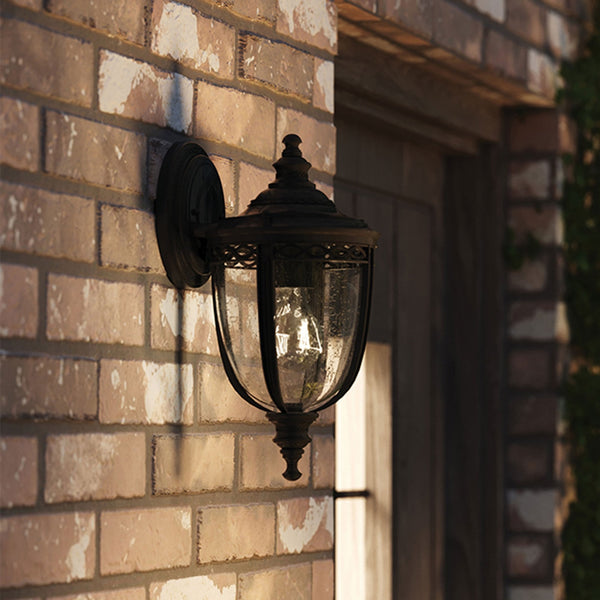 English Bridle 1 Light Small Wall Lantern in Black