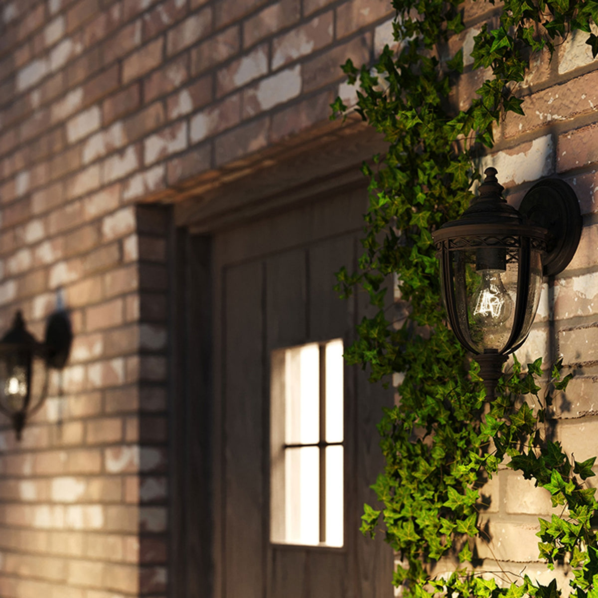 English Bridle 1 Light Small Wall Lantern in Black