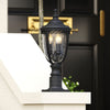 English Bridle 3 Light Medium Pedestal in Black