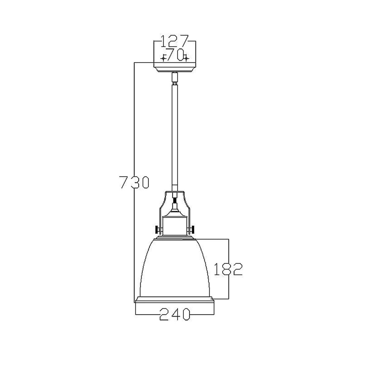 Hobson Medium Pendant in Aged Brass