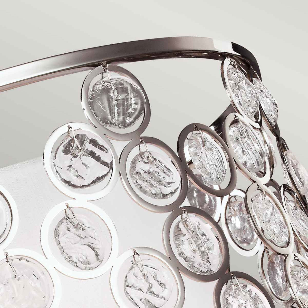 Lexi Pendant with White Shade & Polished Nickel Finish