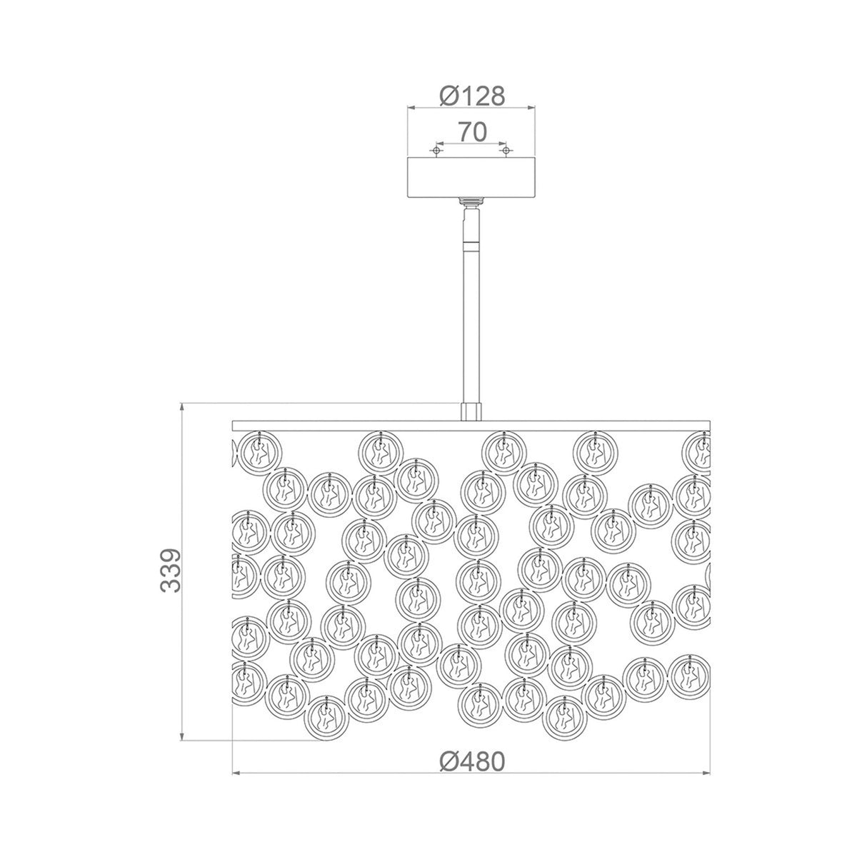 Lexi Pendant with White Shade & Polished Nickel Finish