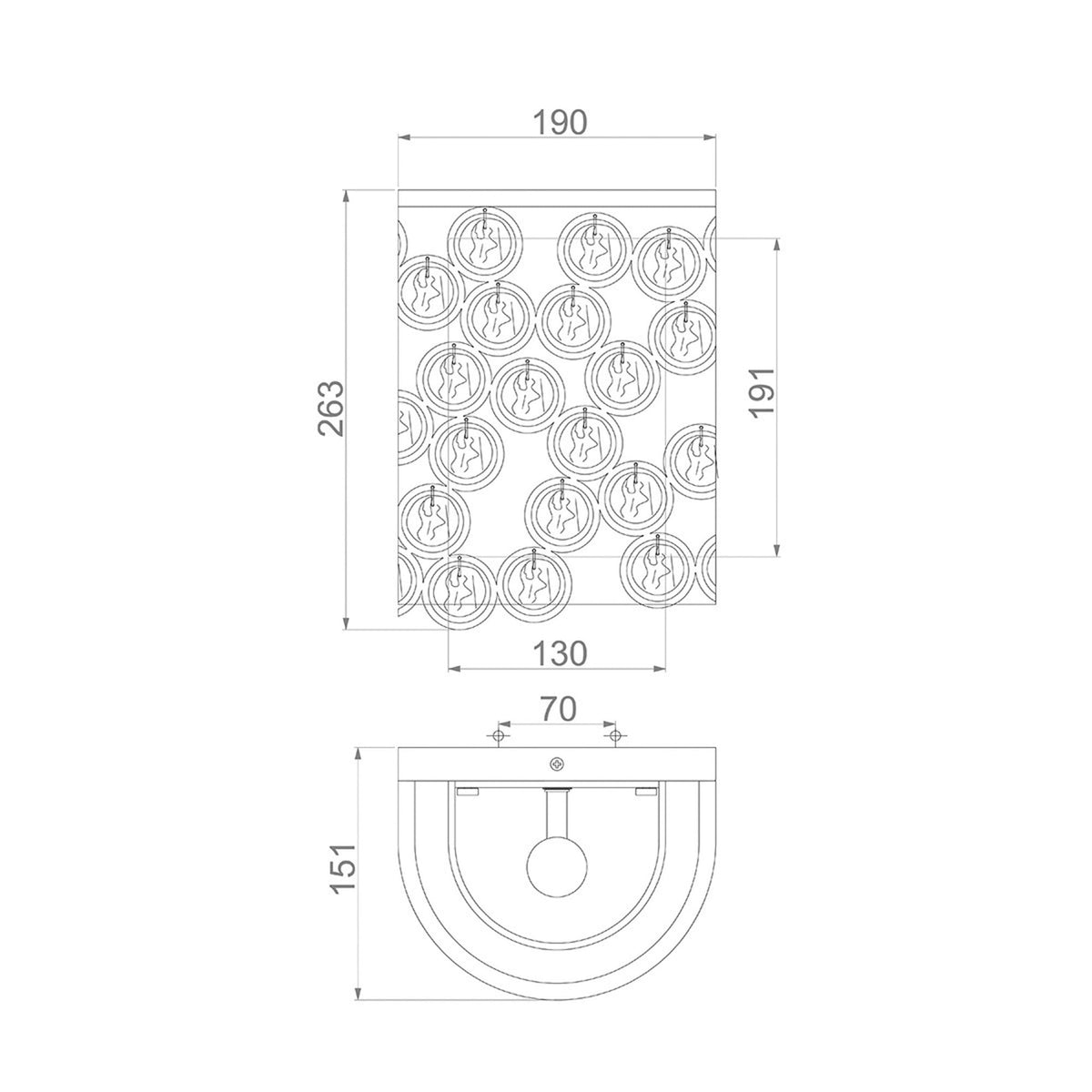 Lexi Single Wall Light with White Shade & Polished Nickel Finish
