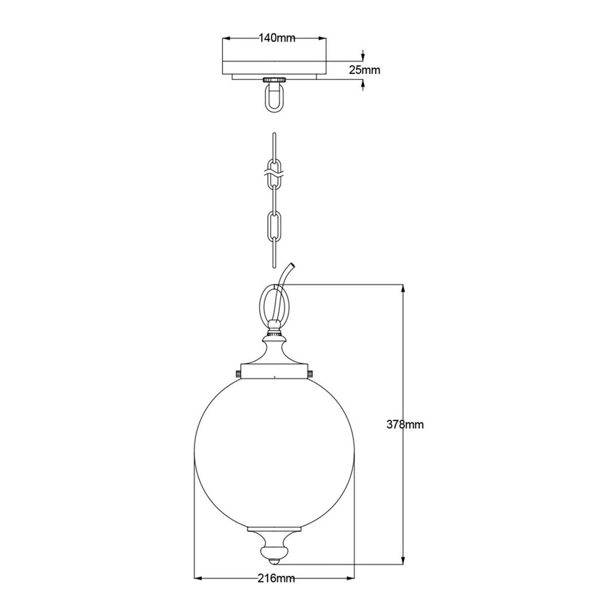 Parkman Small Pendant in Polished Nickel