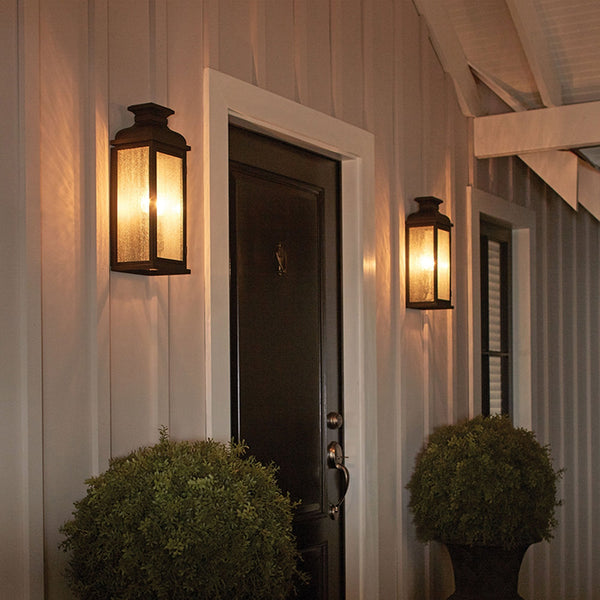 Pediment Medium Outdoor Wall Light in Dark Aged Copper