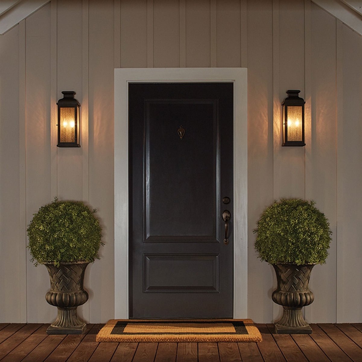 Pediment Medium Outdoor Wall Light in Dark Aged Copper