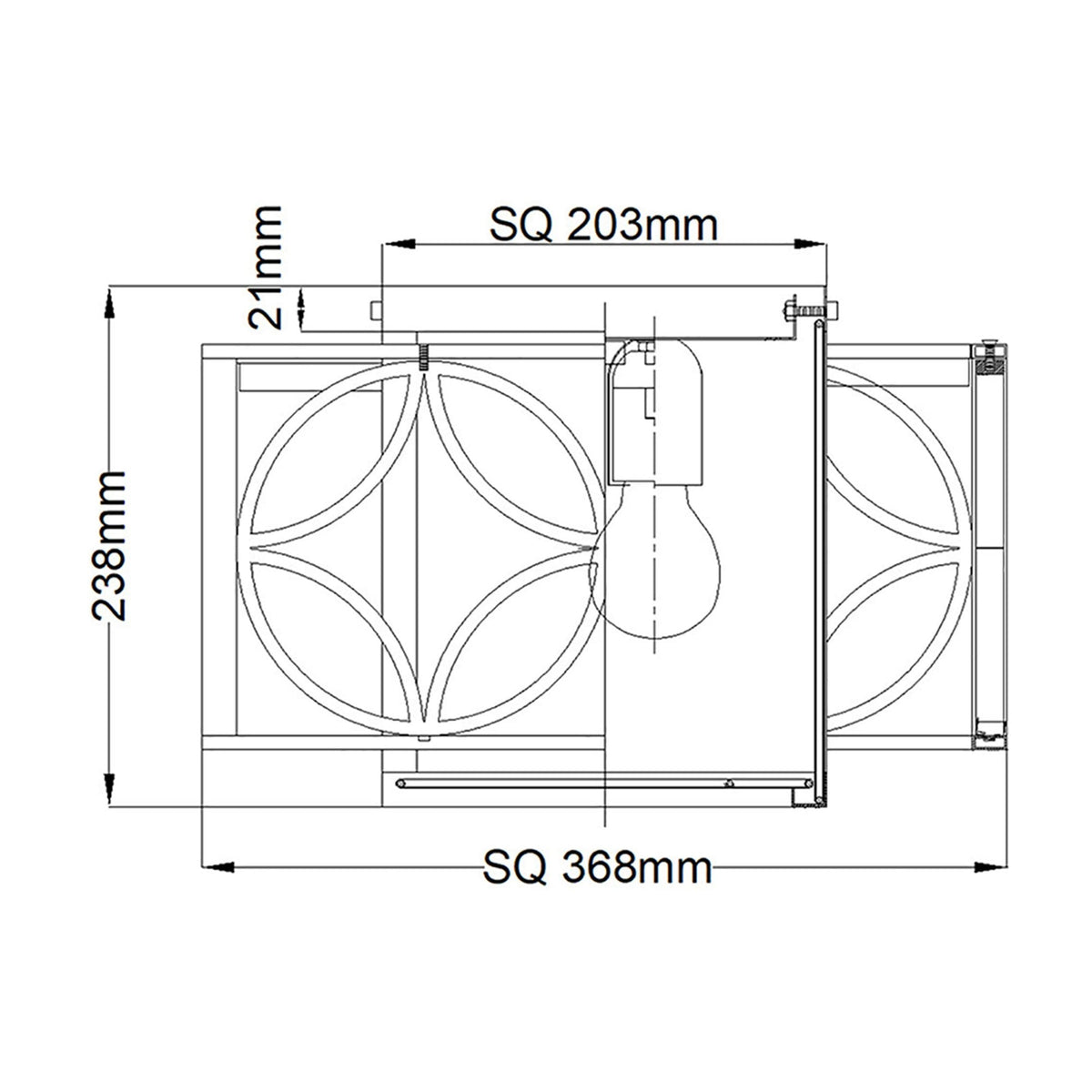 Remy Flush Mount Light in Bronze and Gold
