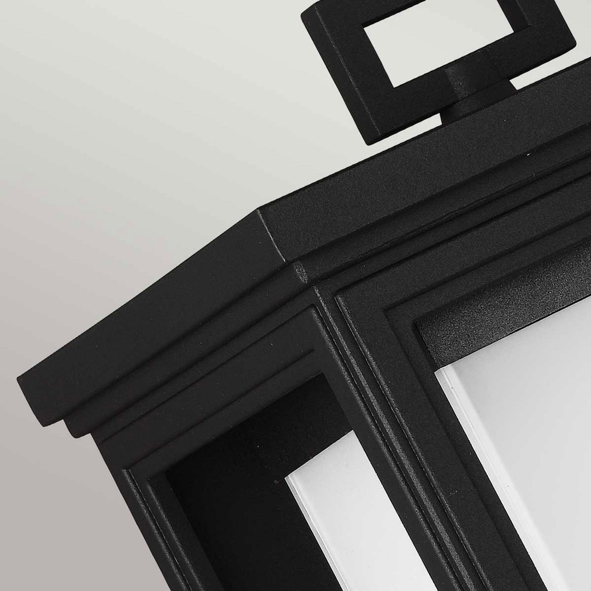 Roscoe Large Coastal Outdoor Wall Lantern in Textured Black