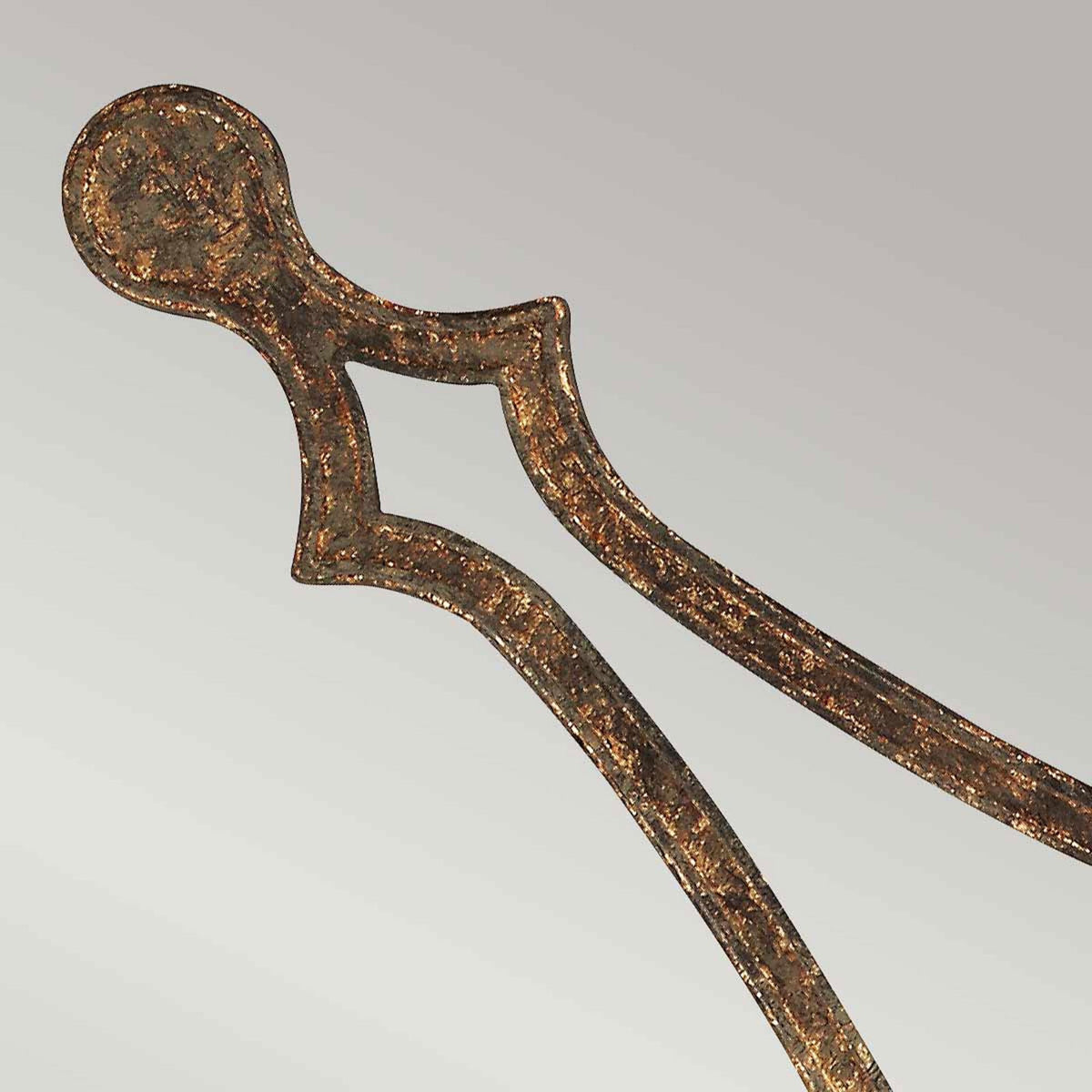 Tilling Single Light Wall Light in Distressed Gold Leaf