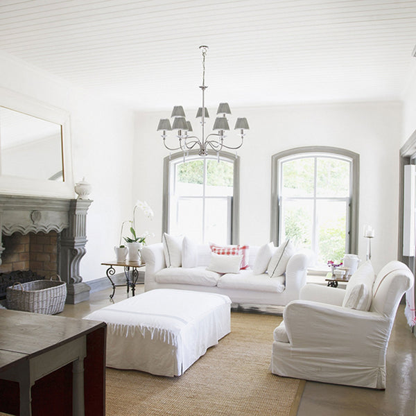 Finsbury Park Nine Arm Polished Nickel Chandelier