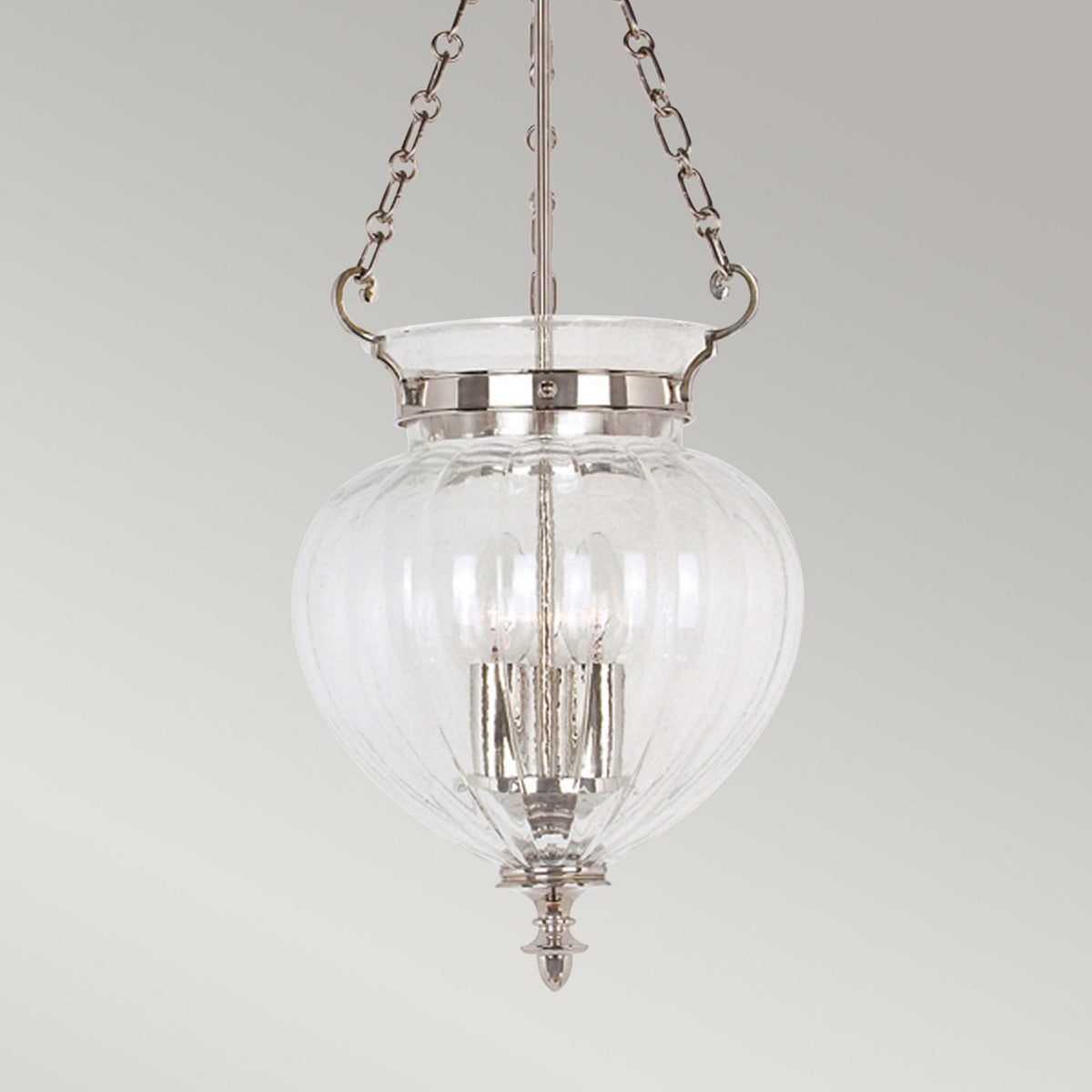 Finsbury Park Polished Nickel Medium Ceiling Lantern