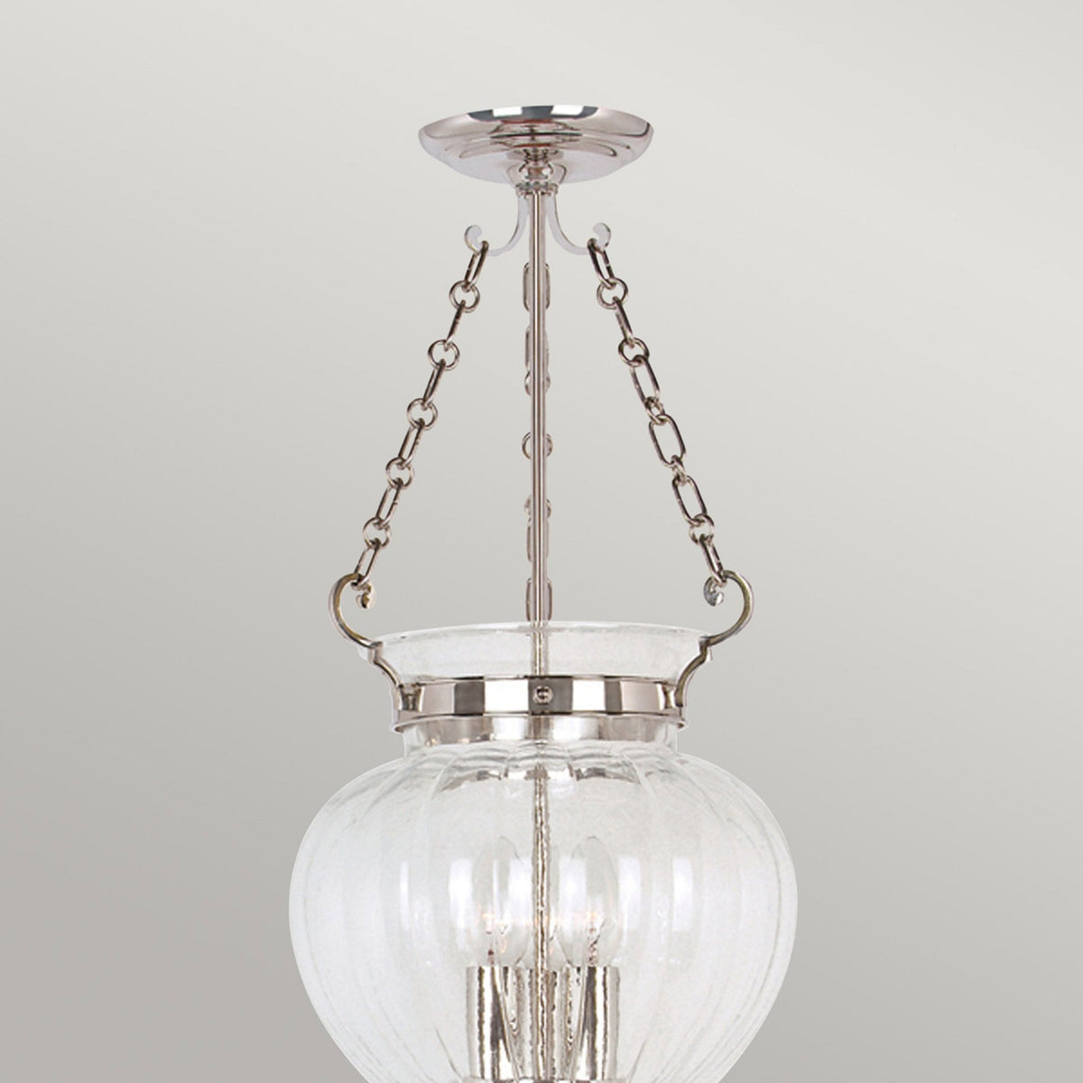 Finsbury Park Polished Nickel Medium Ceiling Lantern