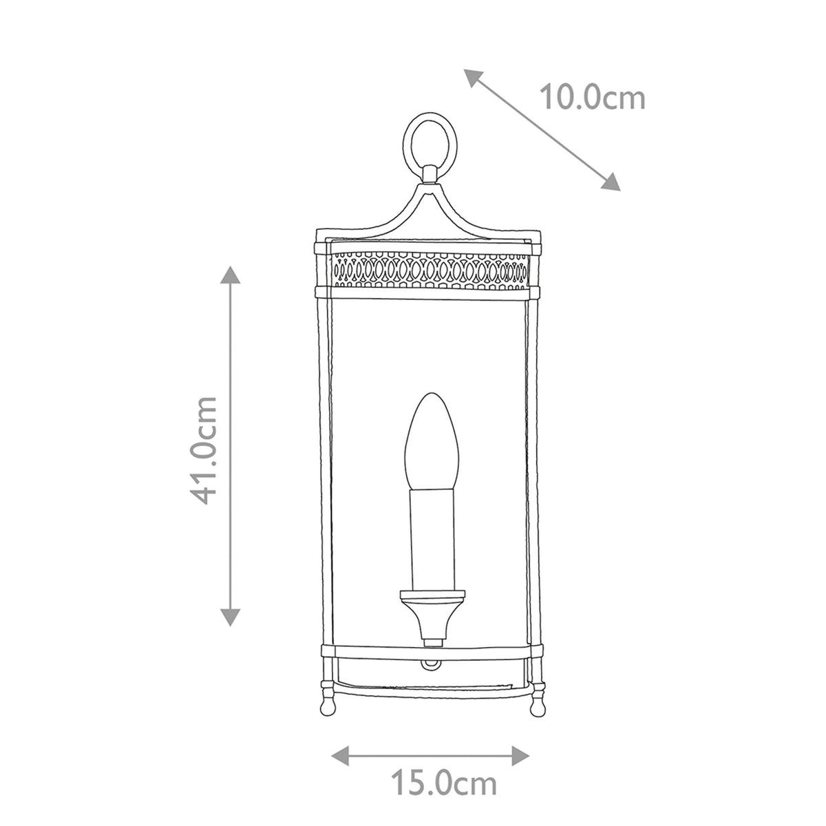Guildhall Wall Light in Dark Bronze