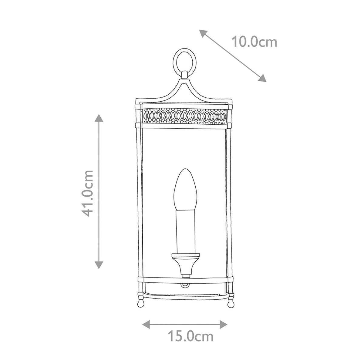 Guildhall Wall Light in Polished Nickel