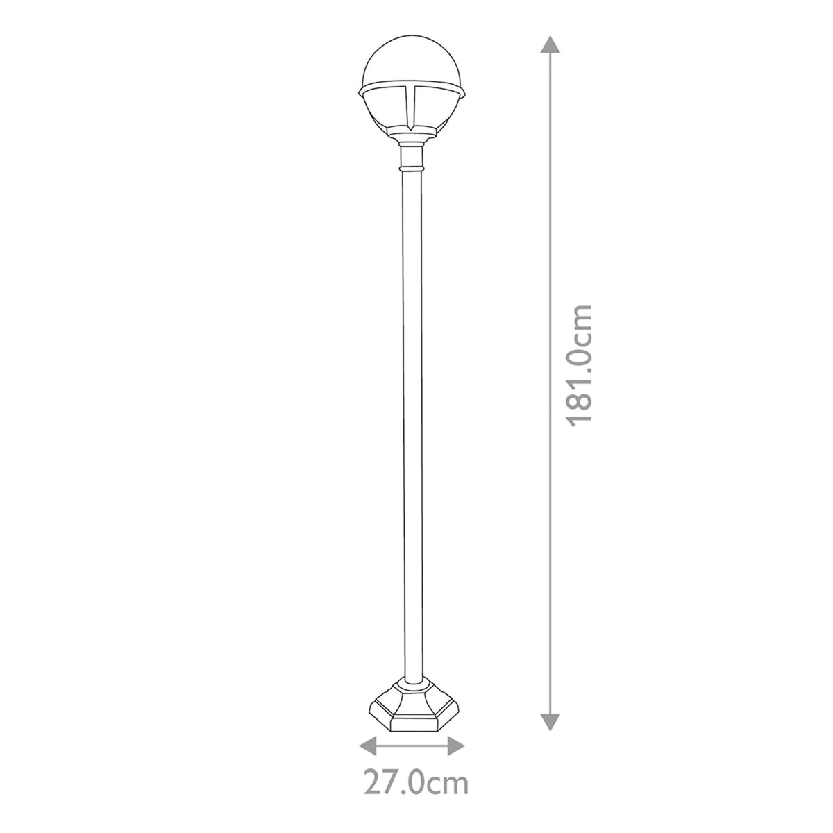 Glenbeigh Waterproof Post Light in Black