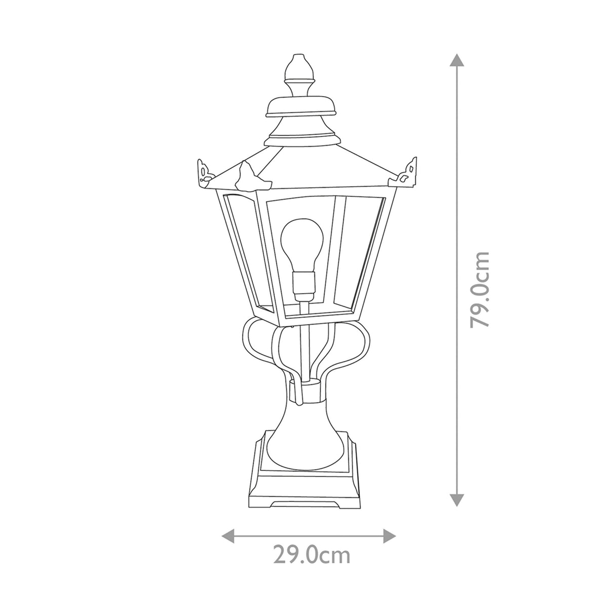 Grampian 1 Light Pedestal Lantern