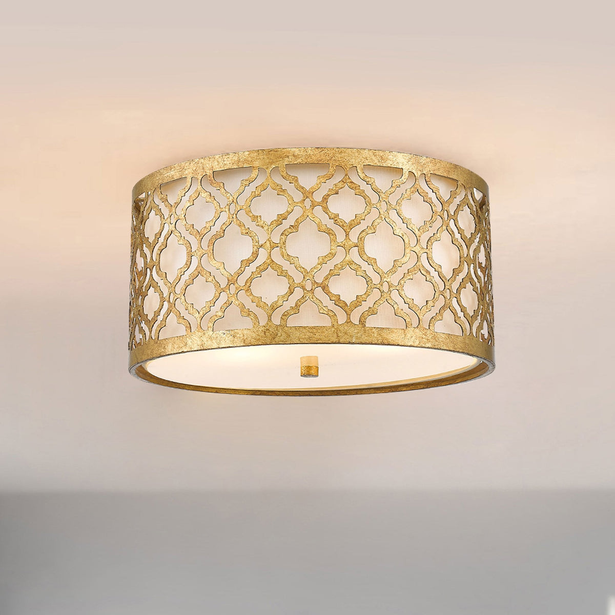 Arabella Flush Mount in Distressed Gold