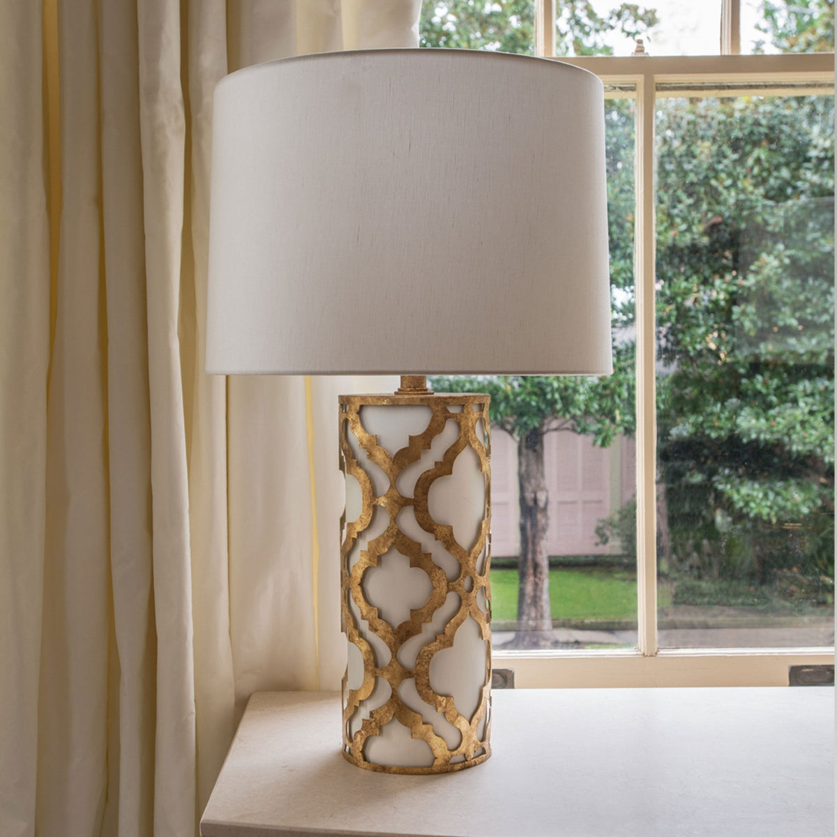 Arabella Table Lamp in Distressed Gold