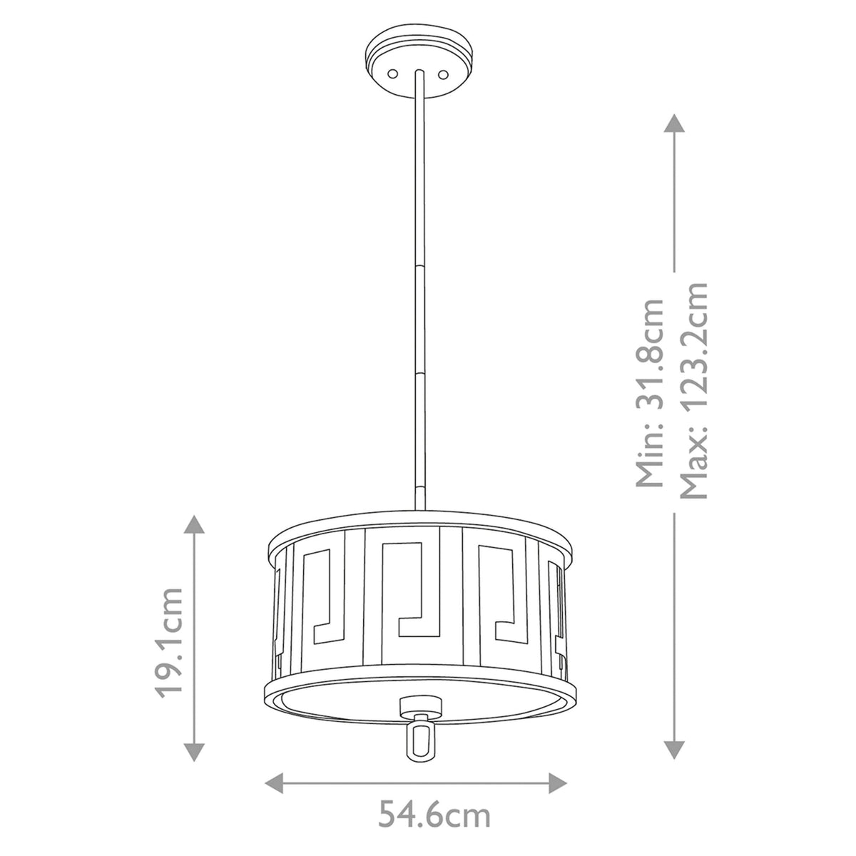 Lemuria Duo-Mount Medium Pendant in Distressed Gold