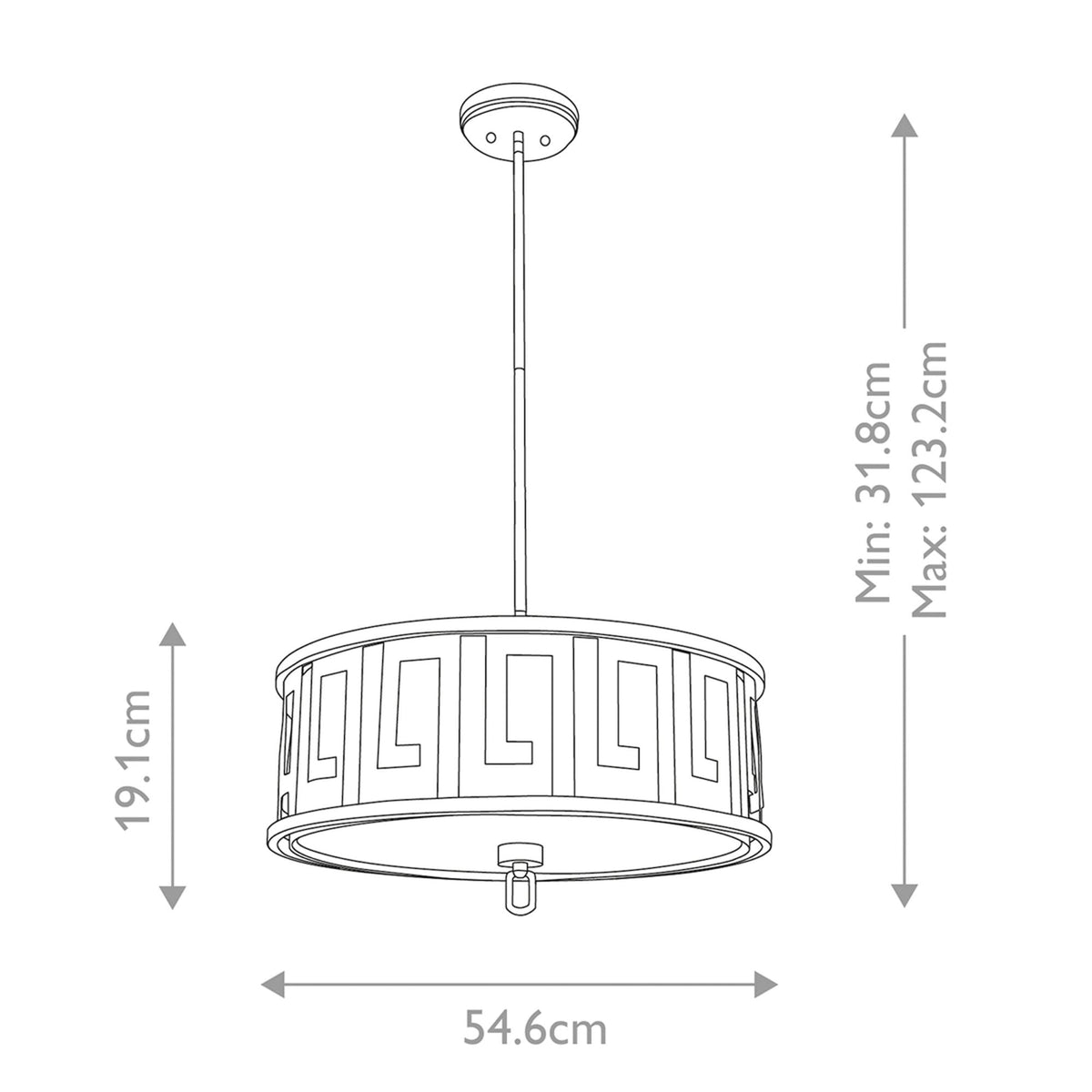 Lemuria Duo-Mount Large Pendant in Distressed Gold