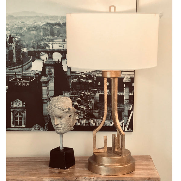 Lemuria Table Lamp in Distressed Gold
