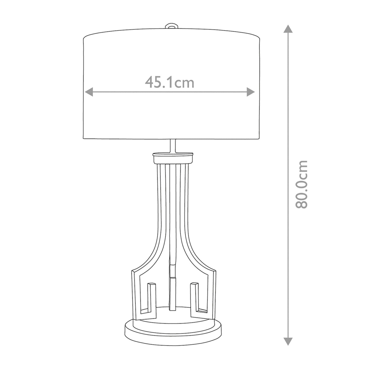 Lemuria Table Lamp in Distressed Gold