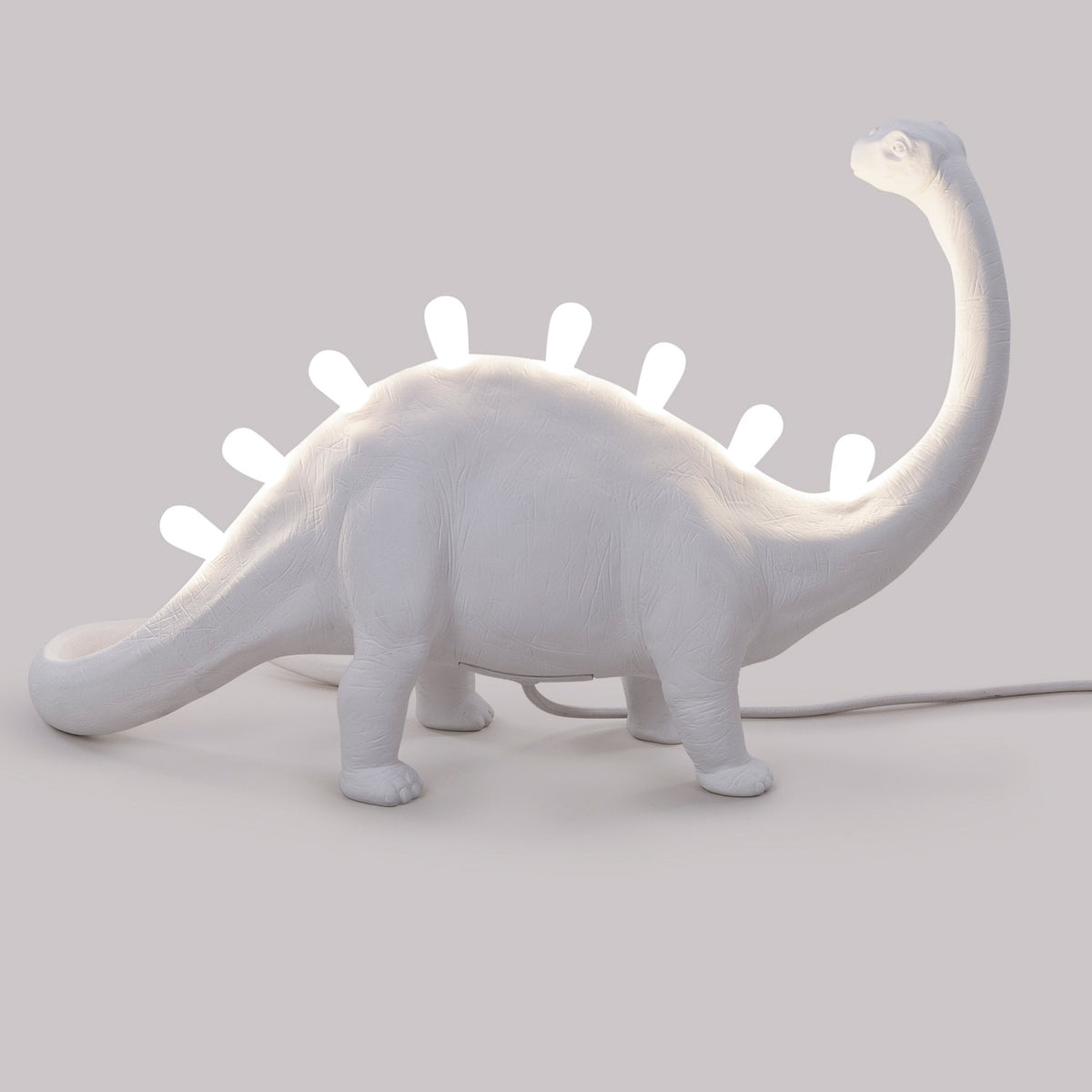 Jurassic Brontosaurus Lamp in White