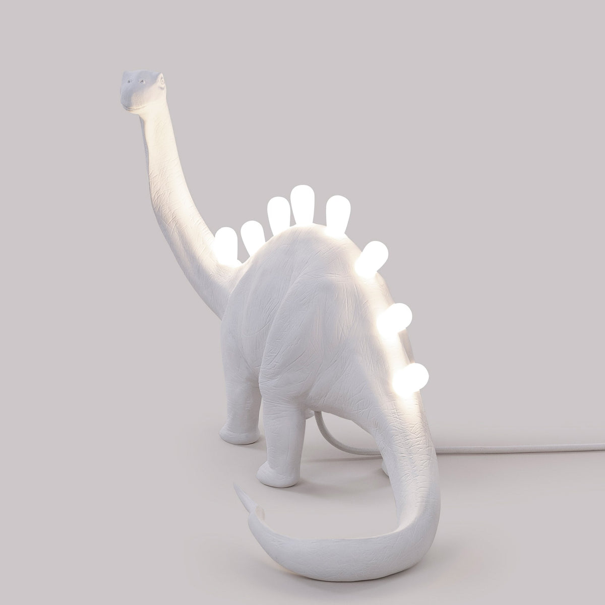 Jurassic Brontosaurus Lamp in White