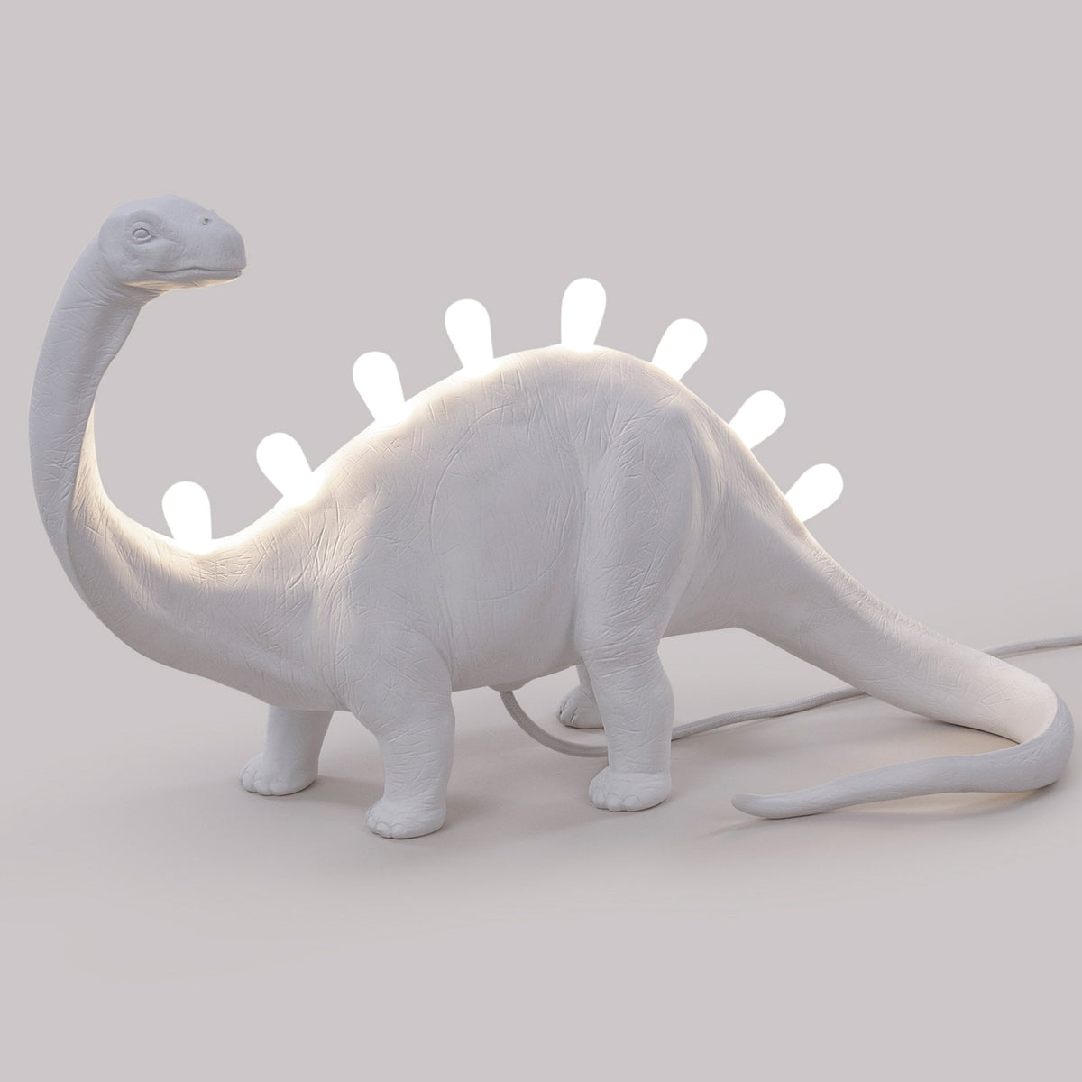 Jurassic Brontosaurus Lamp in White