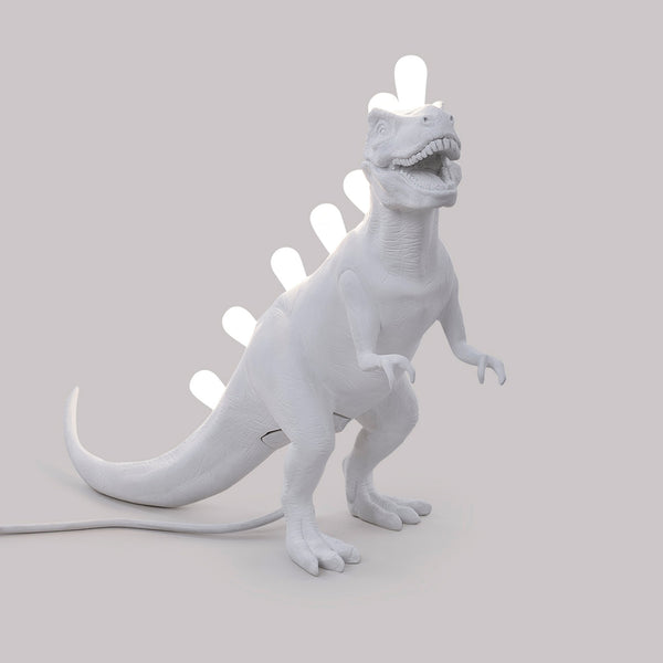 Jurassic Dinosaur T-Rex Lamp in White