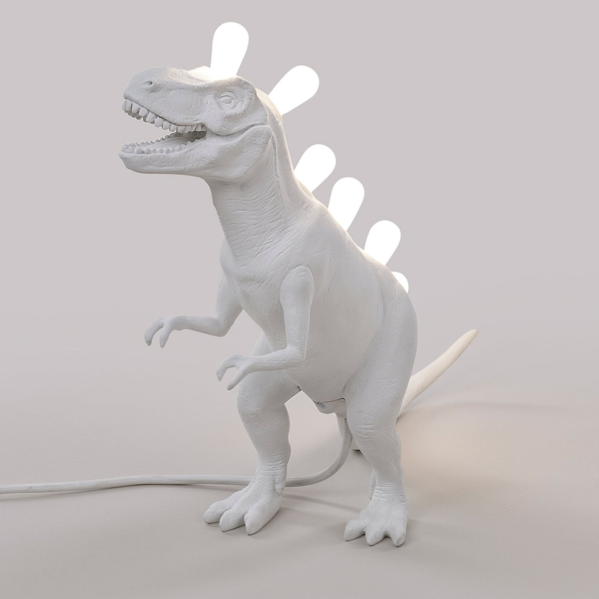 Jurassic Dinosaur T-Rex Lamp in White