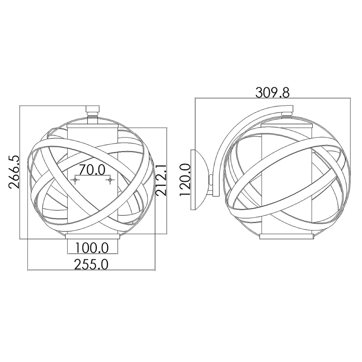 Carson 1 Light IP44 Outdoor Wall Light in Vintage Iron