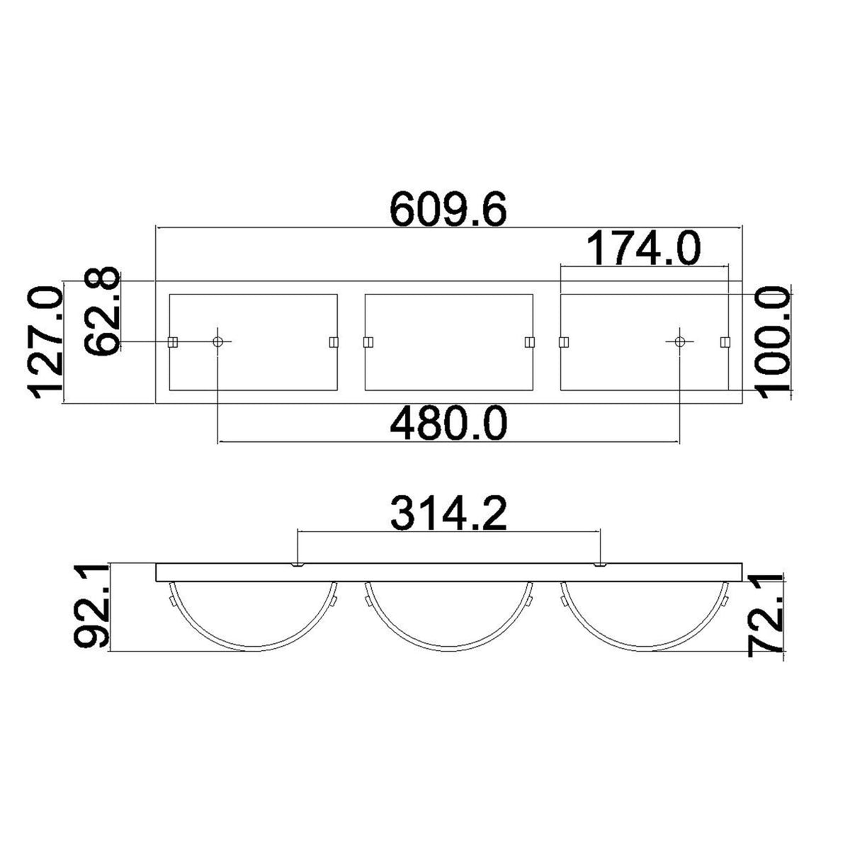Daphne 3 Light IP44 LED Bathroom Wall Light