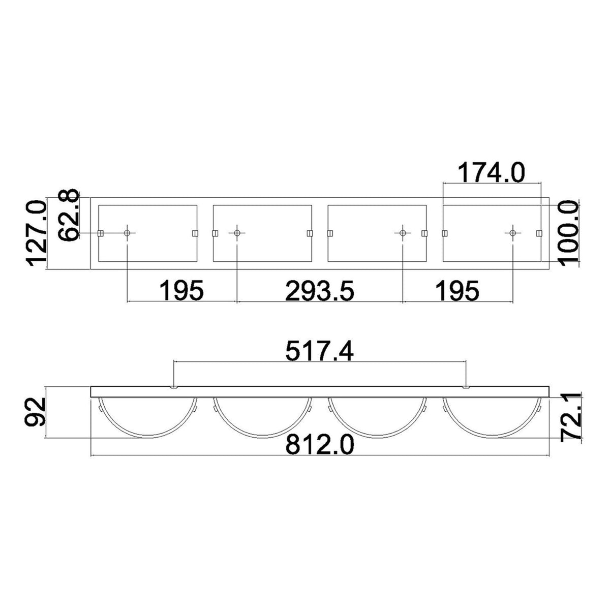 Daphne 4 Light IP44 LED Bathroom Wall Light