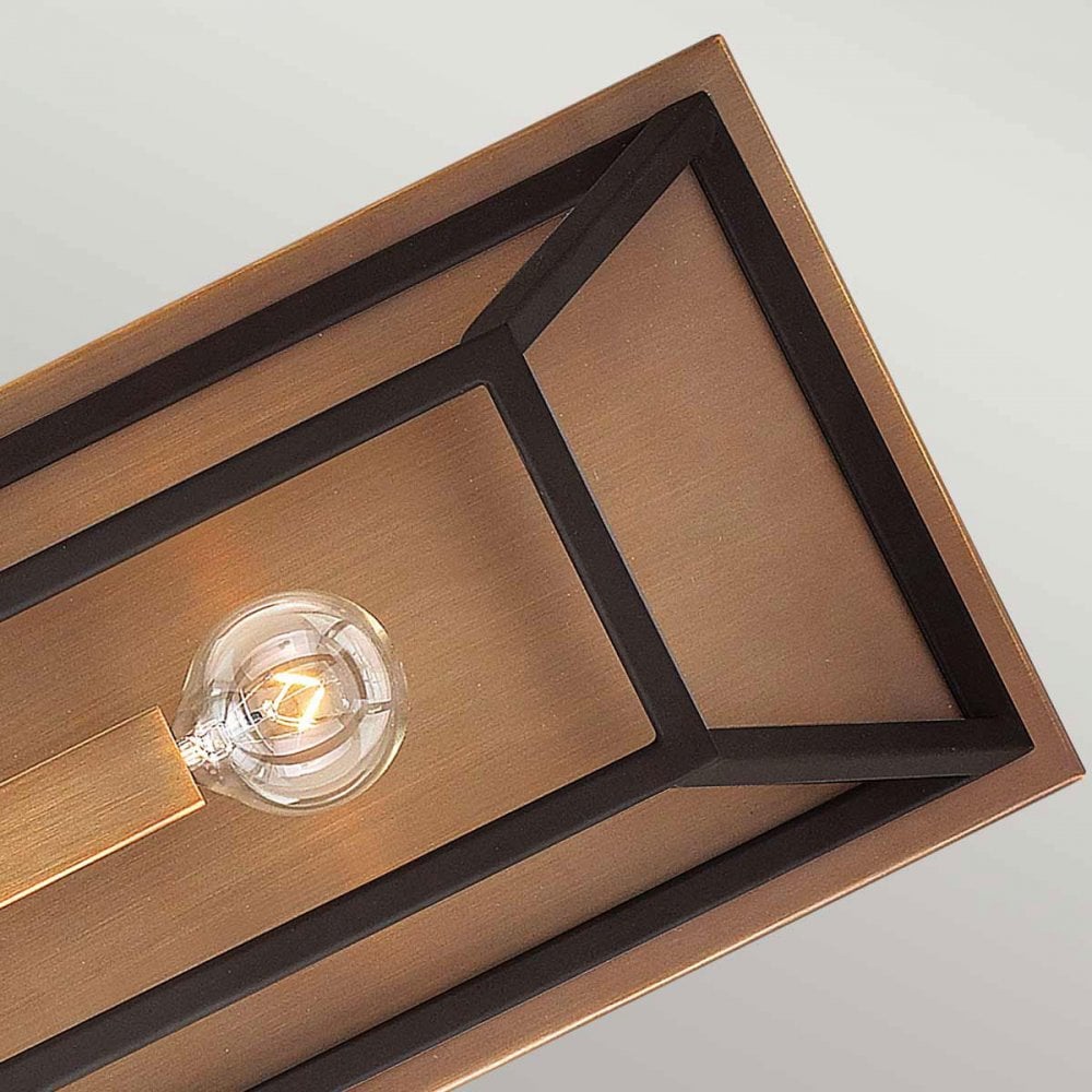 Fulton 2 Light Wall Light in Bronze and Brass