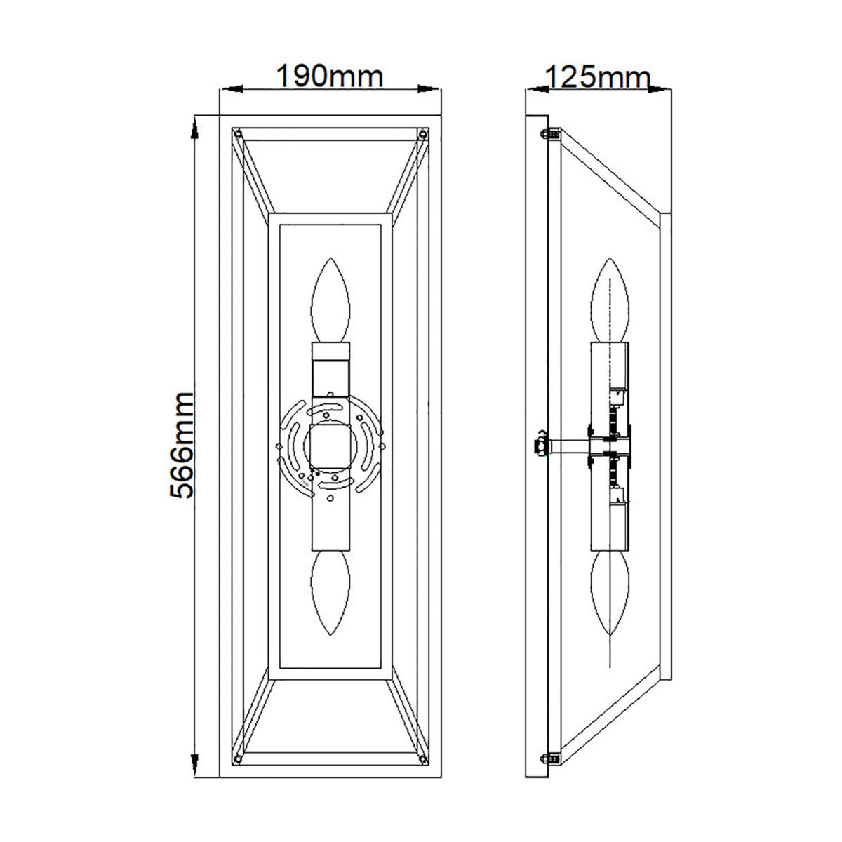 Fulton 2 Light Wall Light in Bronze and Brass