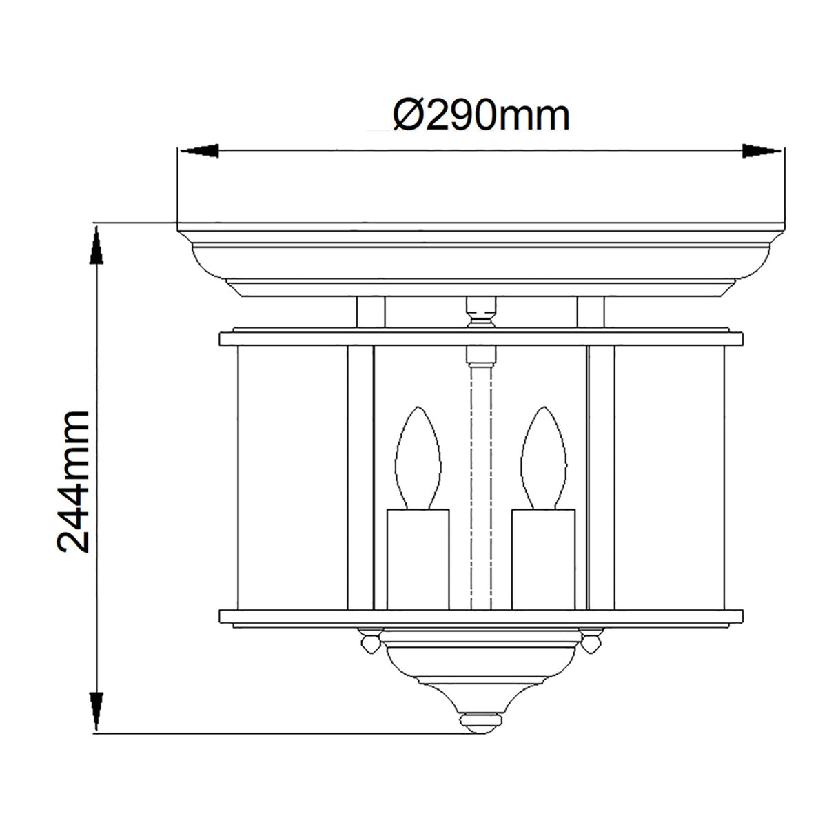 Gentry Flush Mount Light in Polished Solid Brass