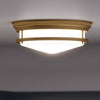 Hadley Three Light Flush Light in Brushed Bronze