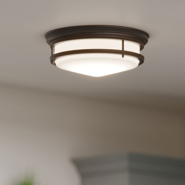 Hadley Three Light Flush Light in Oil Rubbed Bronze