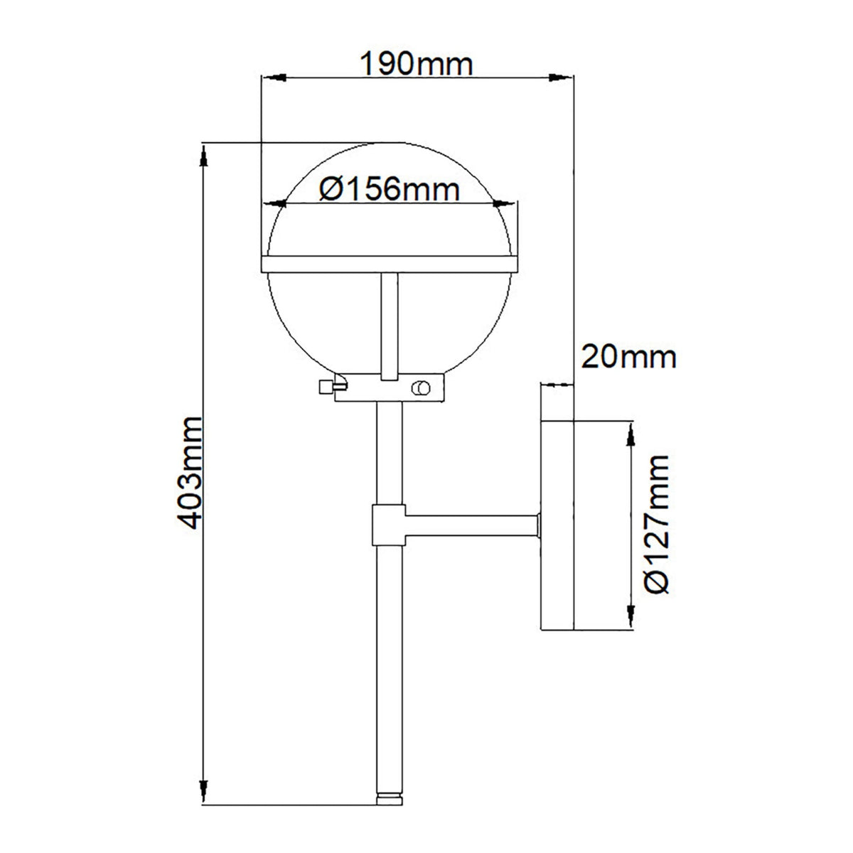 Hollis IP44 Single Wall Light in Heritage Brass with Opal Glass