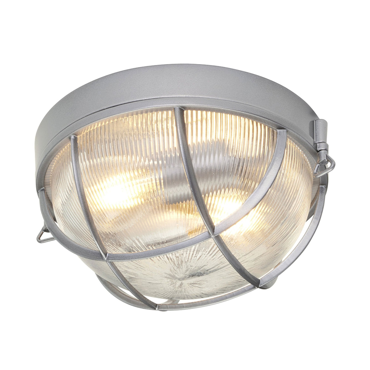 Marina Outdoor Bulkhead Flush Ceiling Light in Hematite