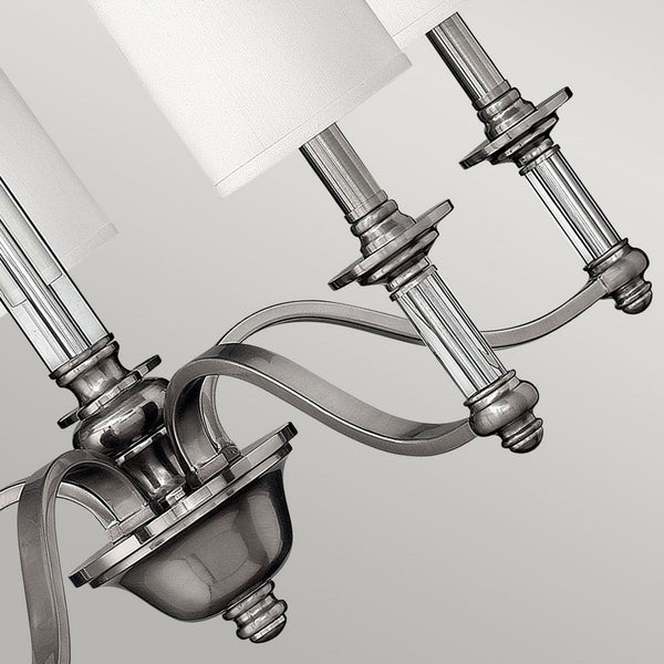 Sussex Five Light Chandelier in Brushed Nickel