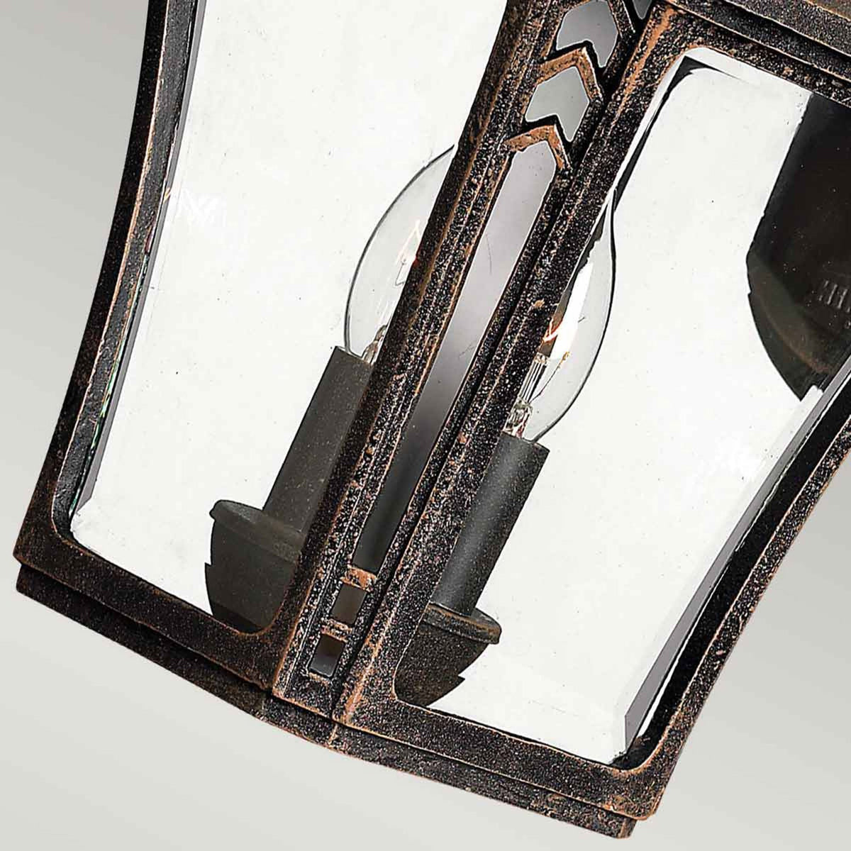 Wabash 2 Light Medium Wall Lantern in Mocha
