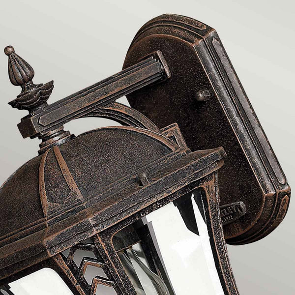 Wabash 1 Light Small Wall Lantern in Mocha