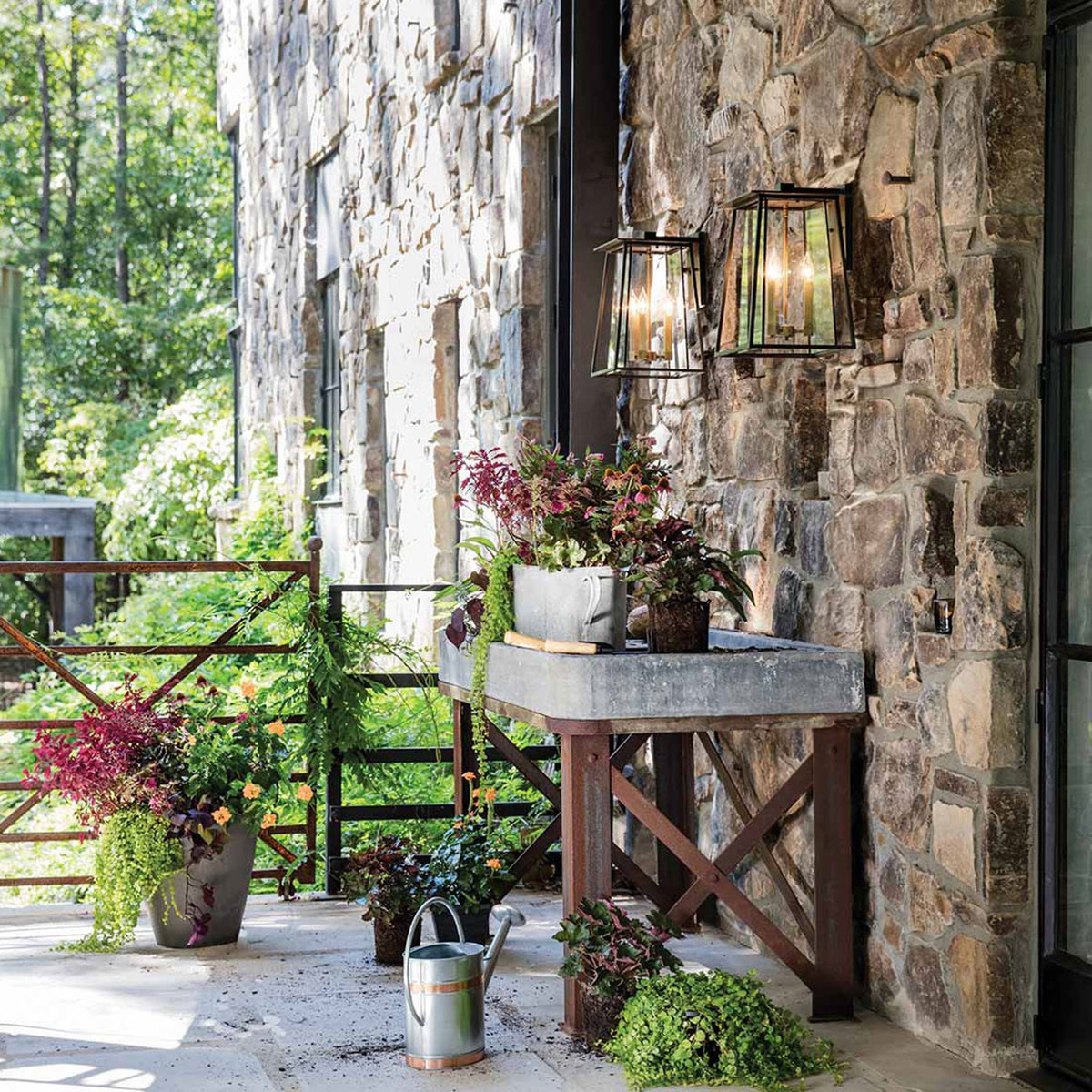 Walker Large Outdoor Wall Lantern in Buckeye Bronze