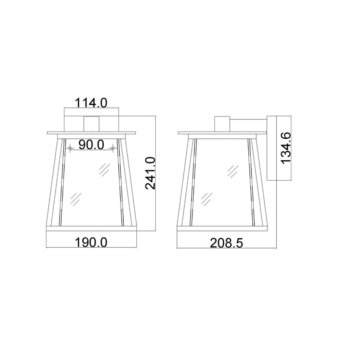 Walker Small Outdoor Wall Lantern in Buckeye Bronze