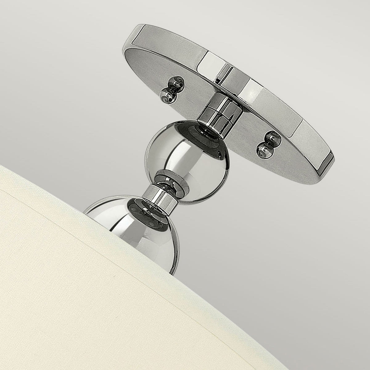 Zelda Semi Flush Ceiling Light in Polished Nickel